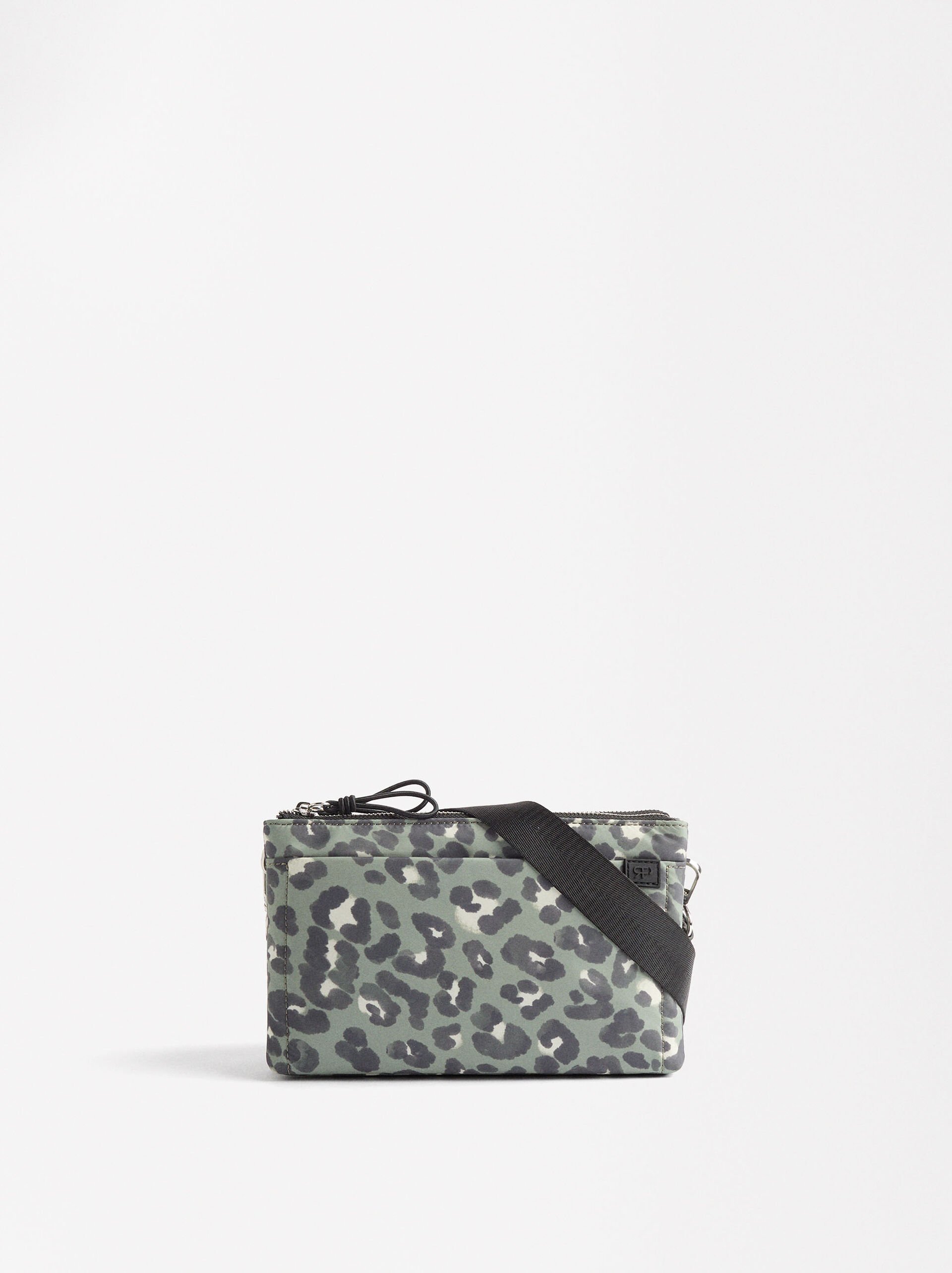 Bolso bandolera de nylon estampada  image number 0.0