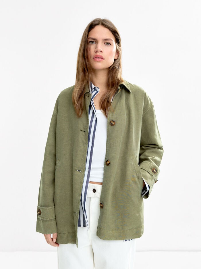 Chaqueta con lino - lyocell
