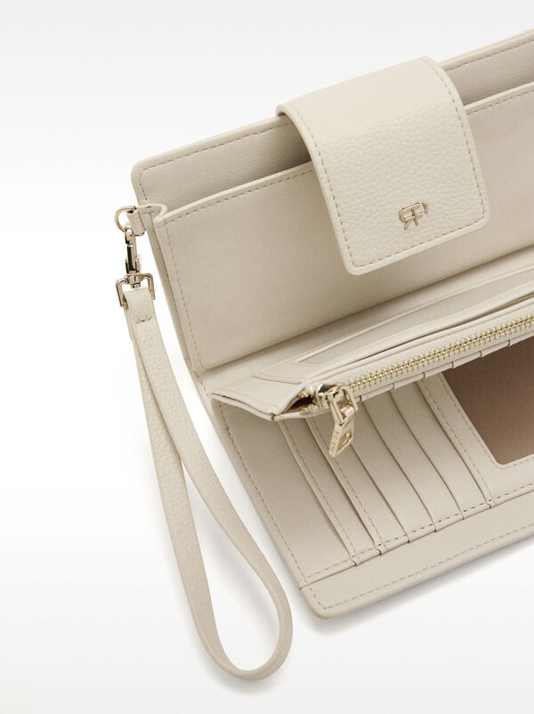 Wallet with cell phone pocket