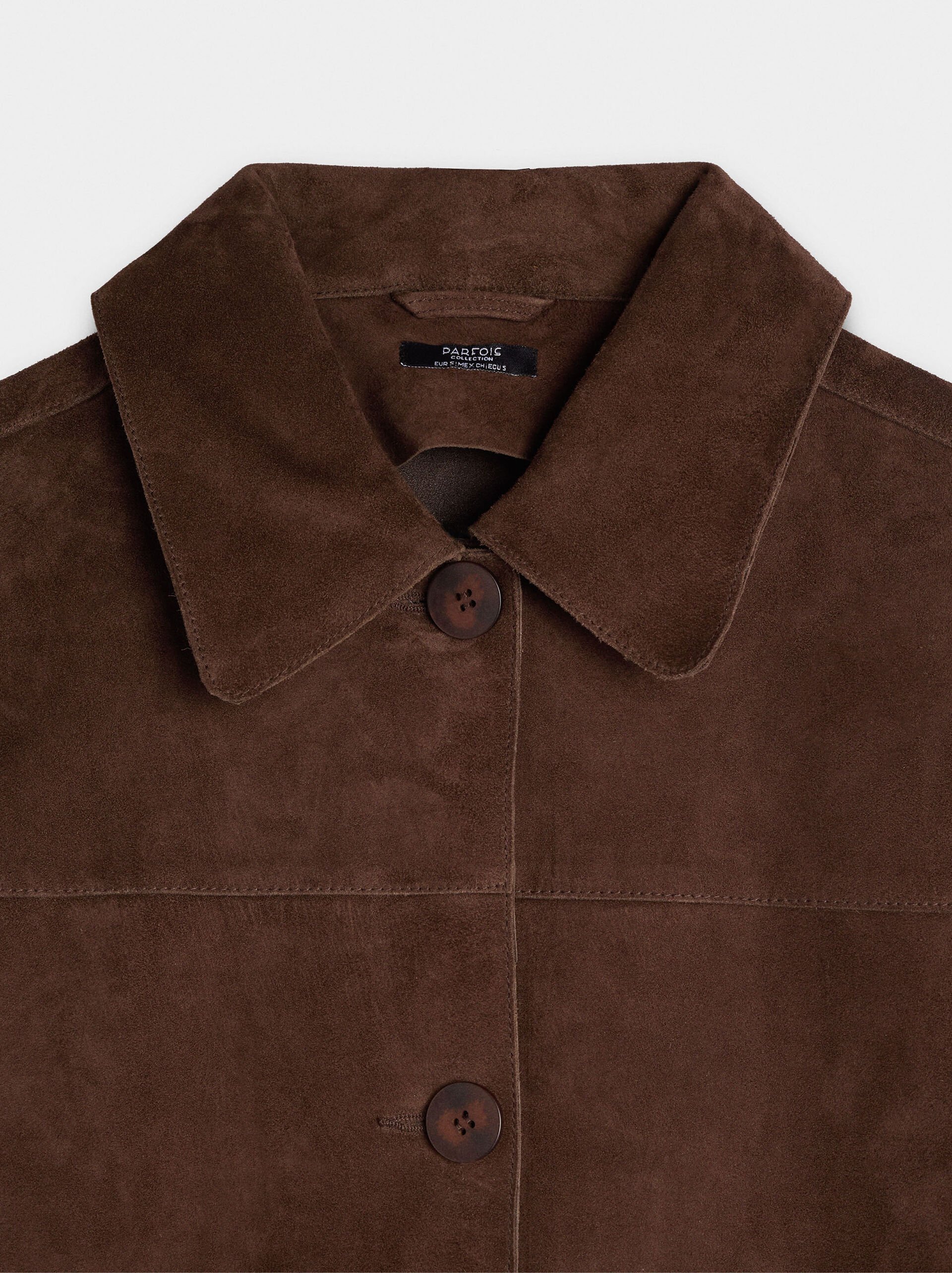 Leather jacket with buttons image number 5.0
