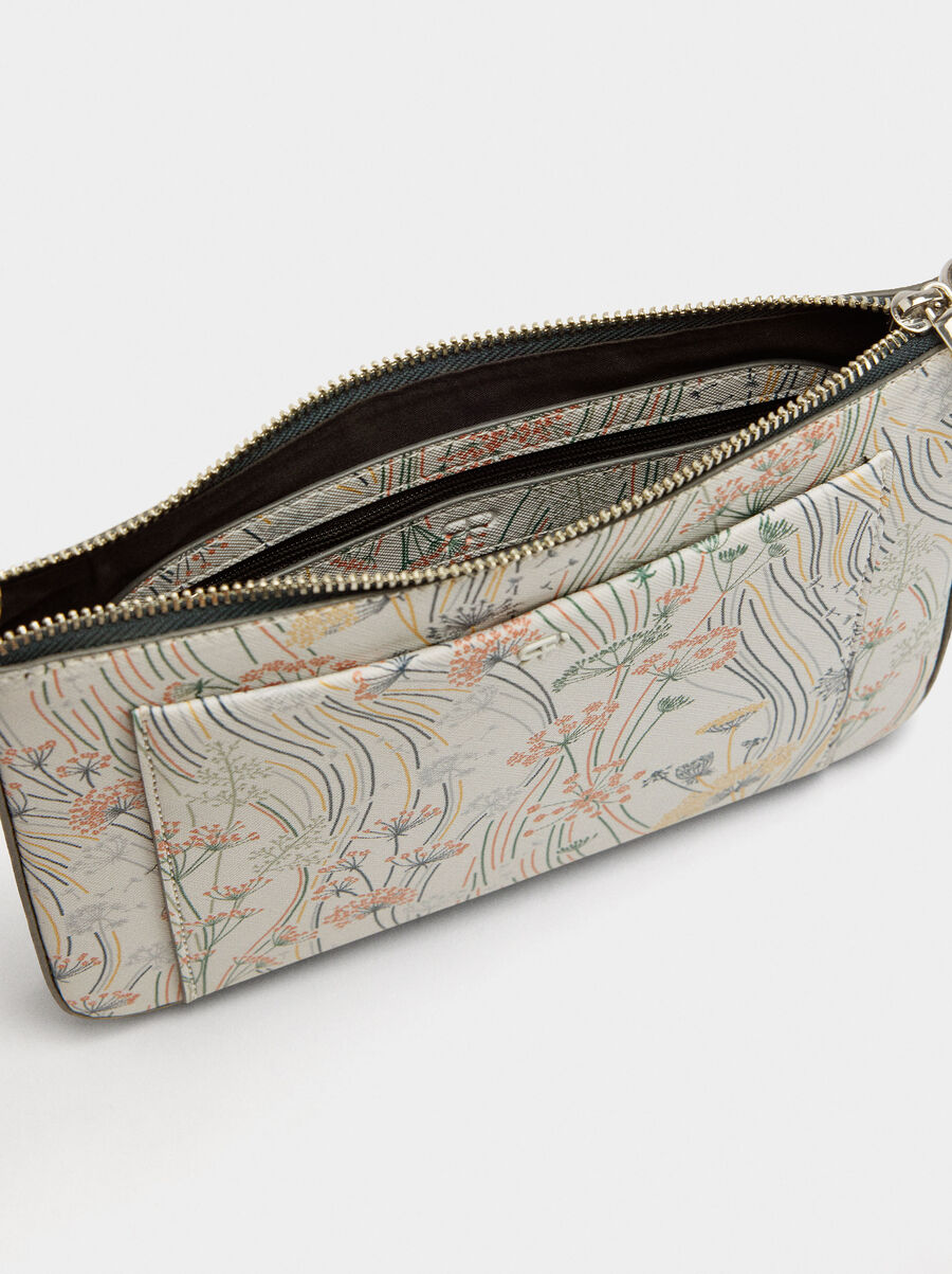 Crossbody bag with floral print