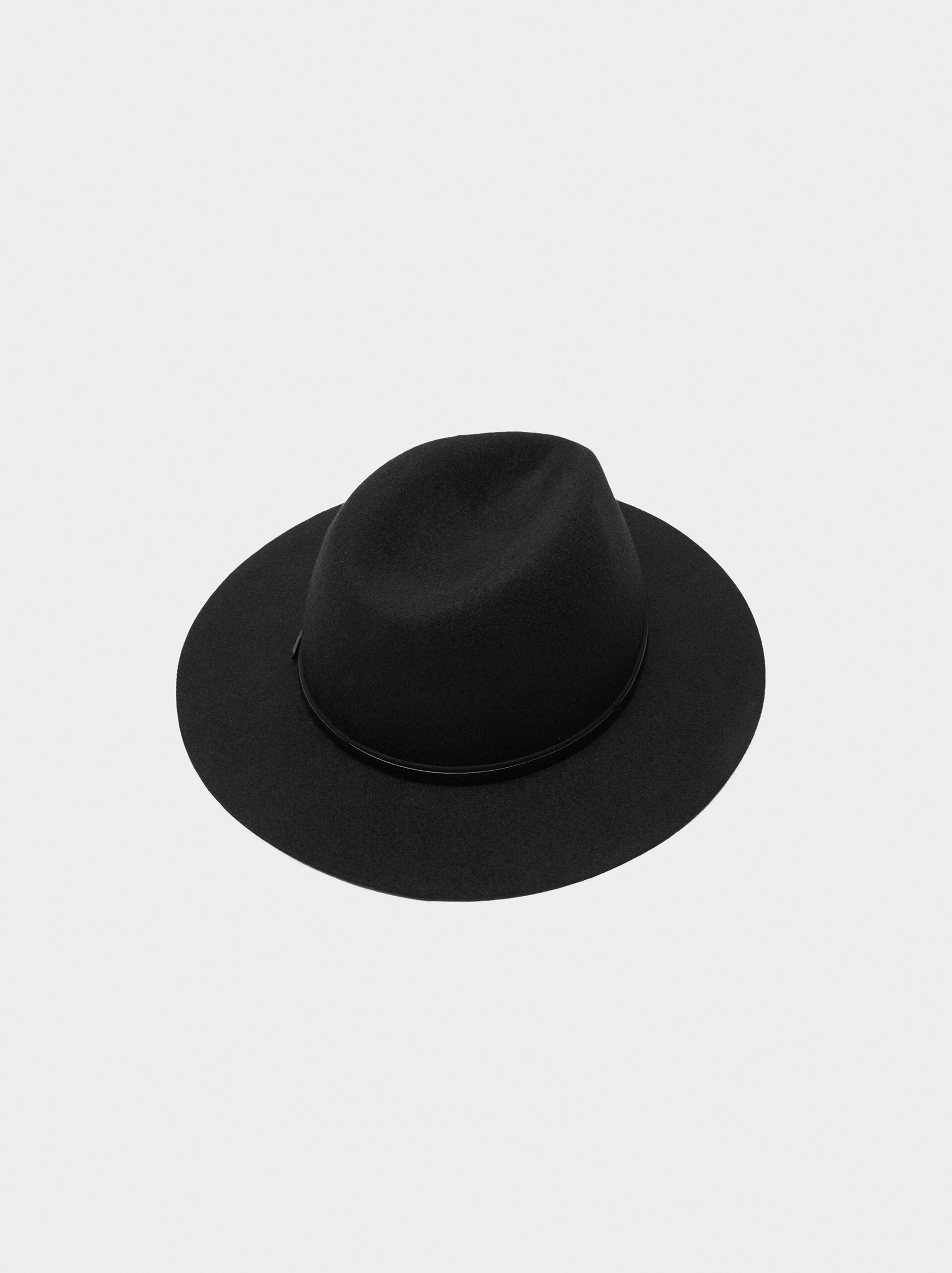 Wool hat with belt detail image number 3.0