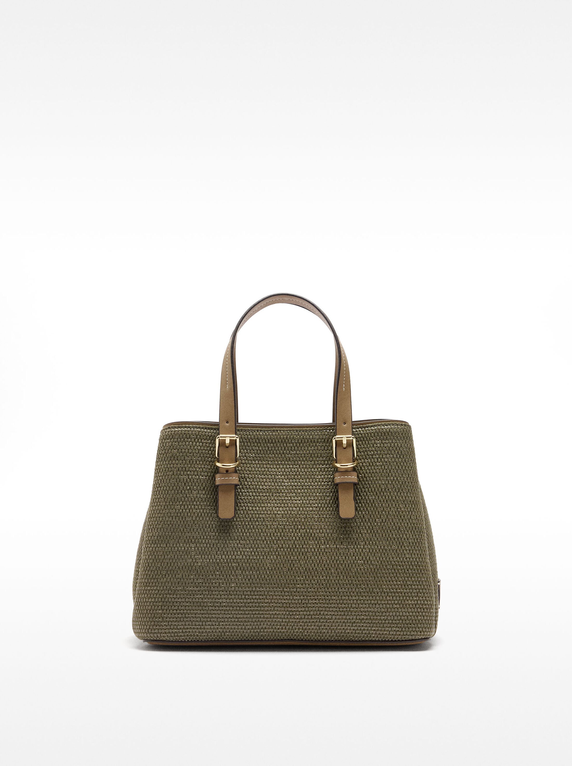 Raffia effect tote bag image number 0.0