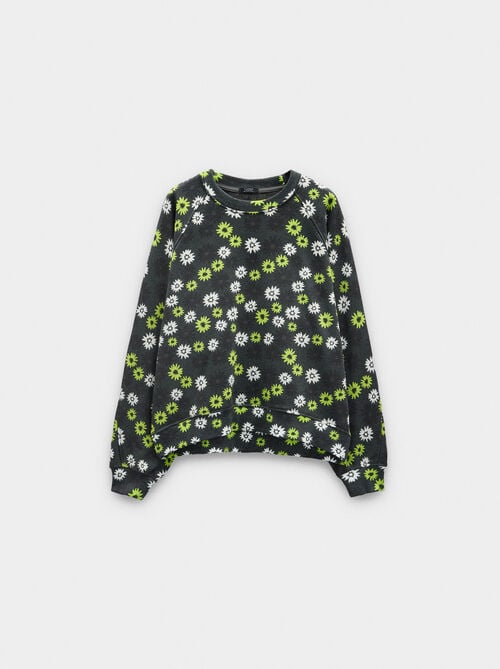 Sudadera estampada floral