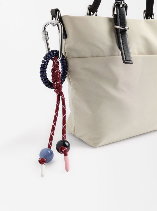 Nylon tote bag with strap M
