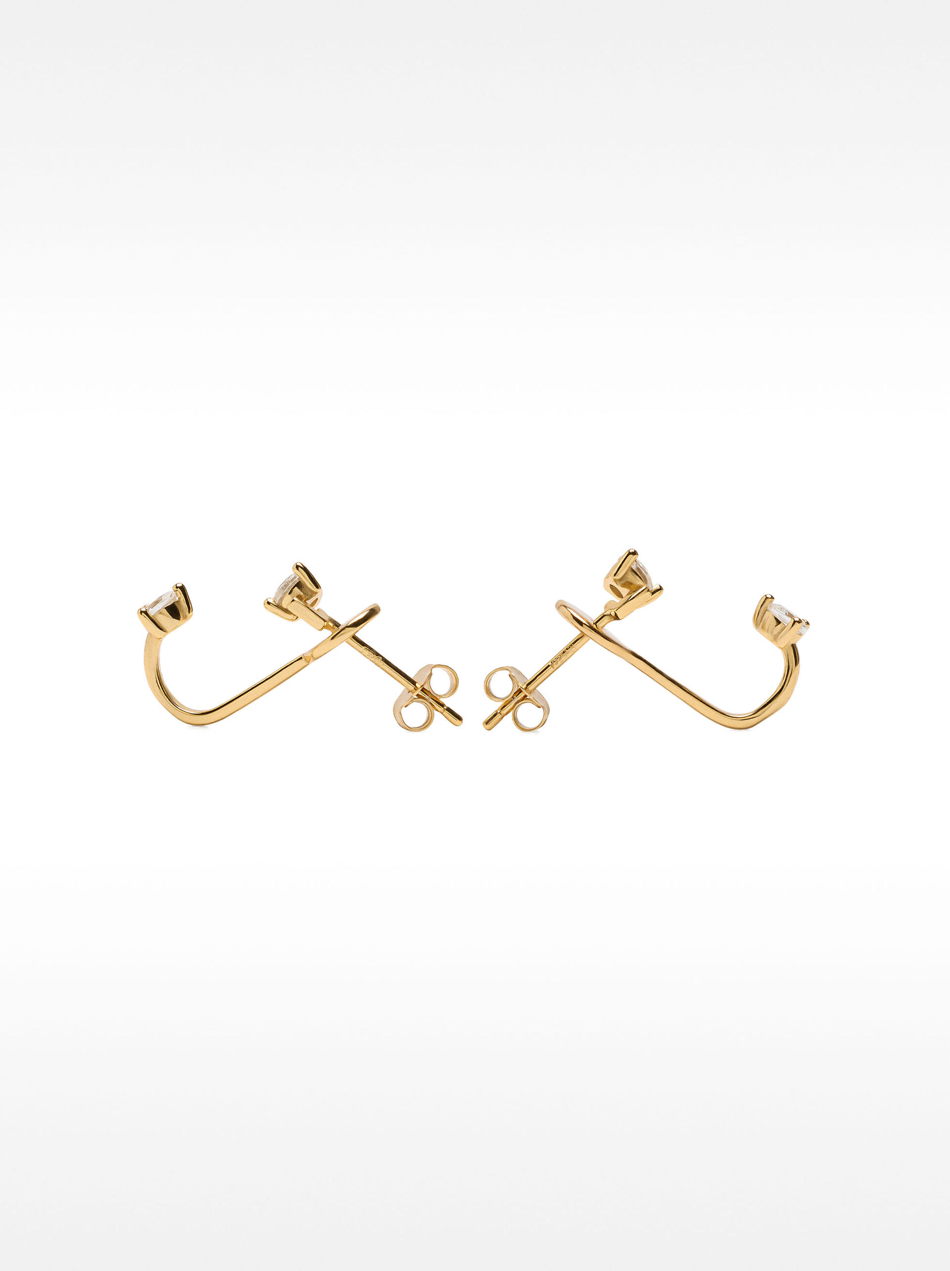 Pendientes ear jacket con circonitas - plata de ley 925 image number 3.0