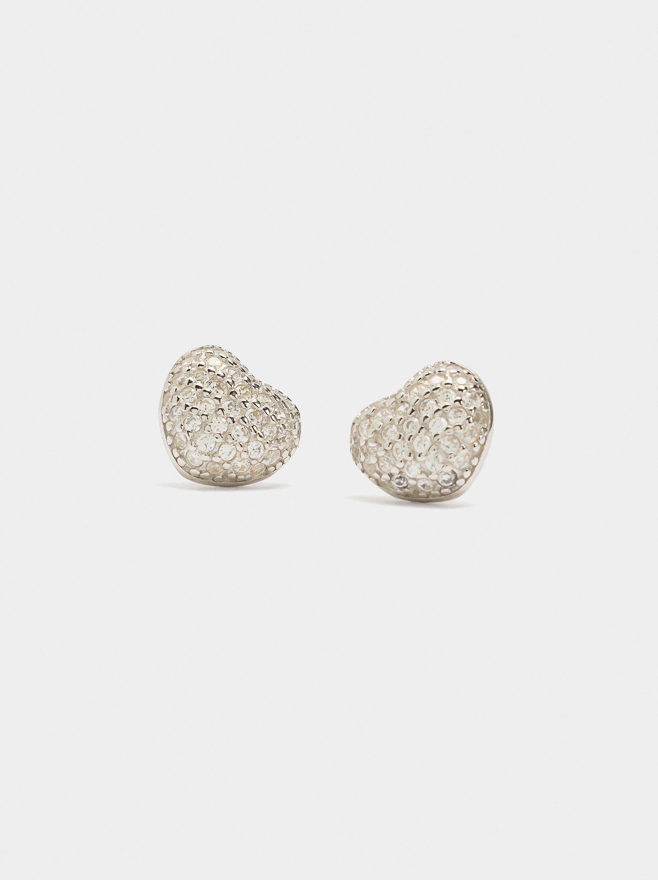 Arracades de cor amb zirconita – plata de llei 925 image number 1.0