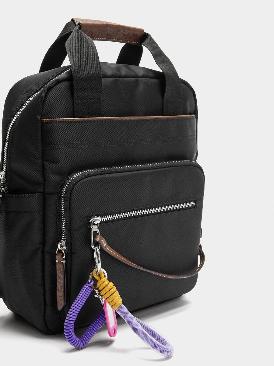 Nylon backpack with pendant