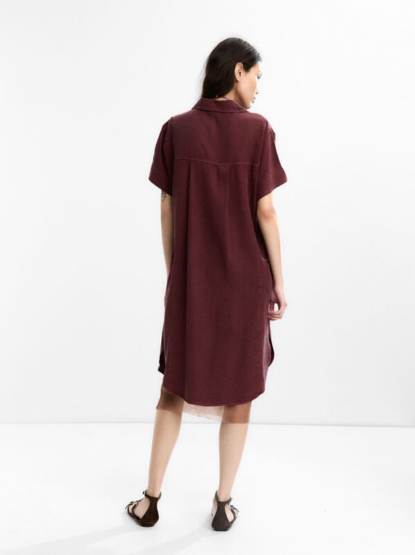100% lyocell shirt dress