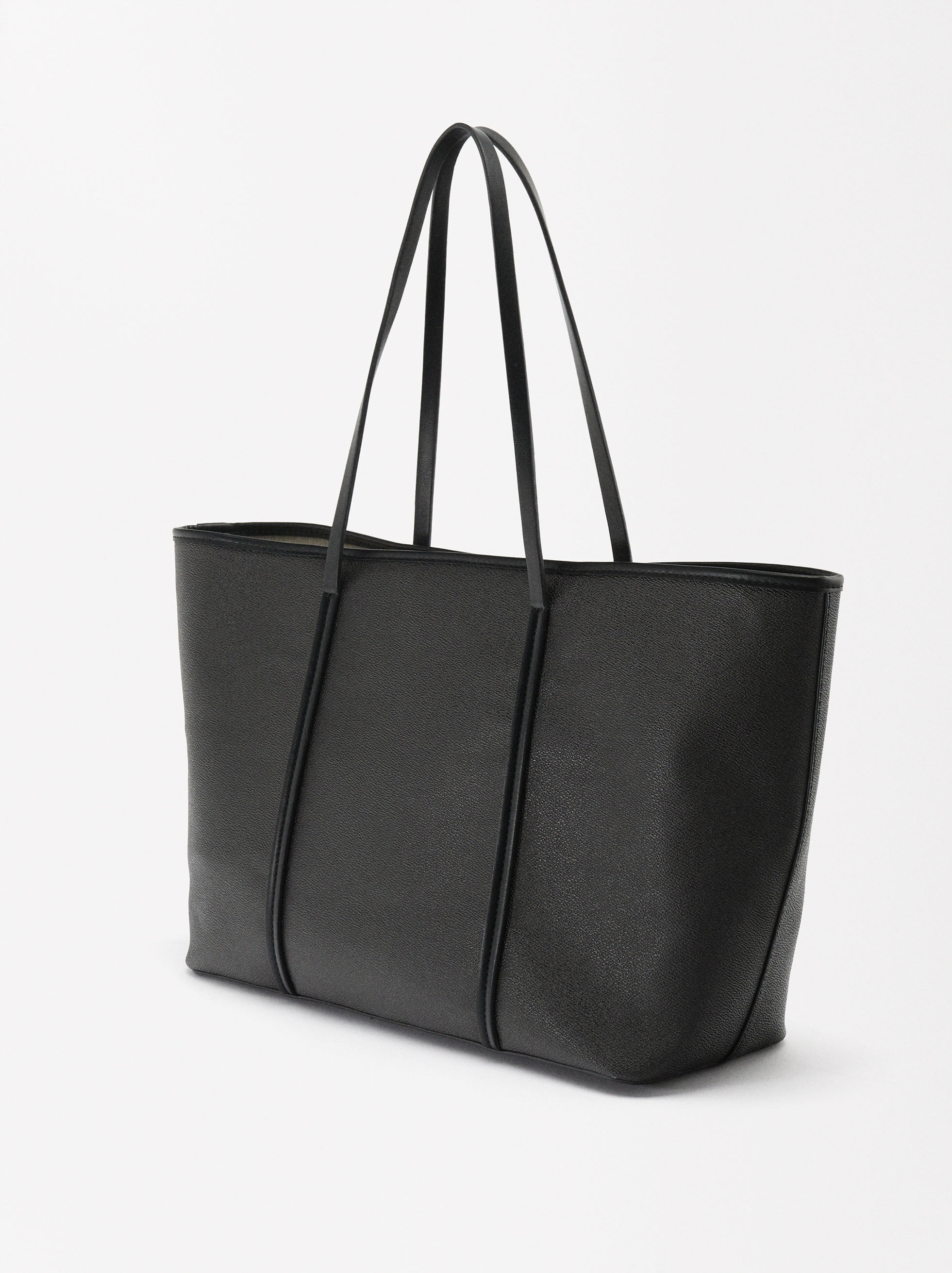 Exclusivo Online Bolso Shopper Personalizable Con Colgante Negro Parfois