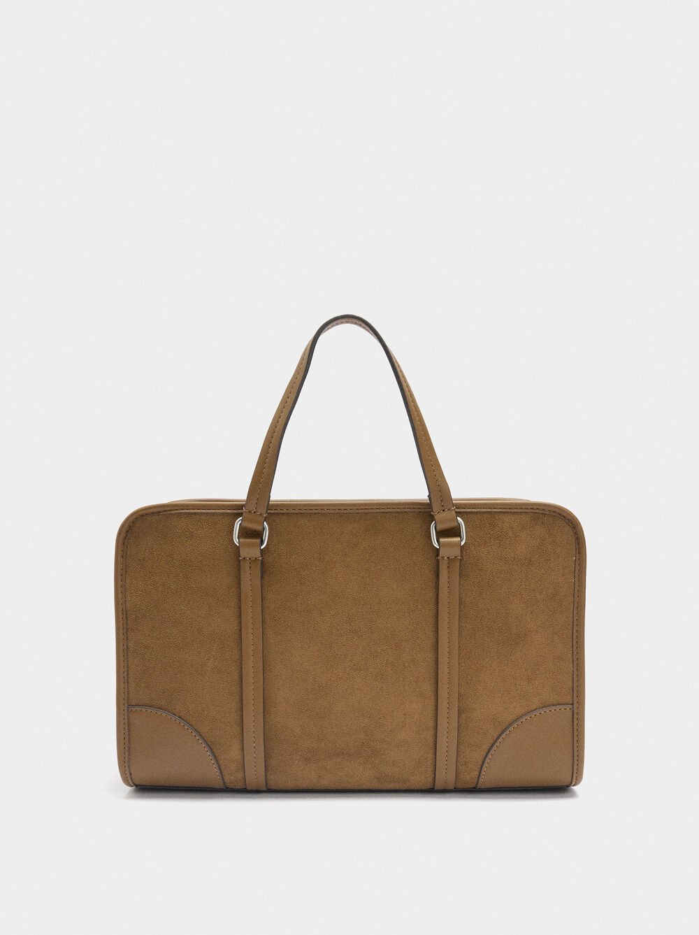Sac tote avec effet cuir et bandoulière
