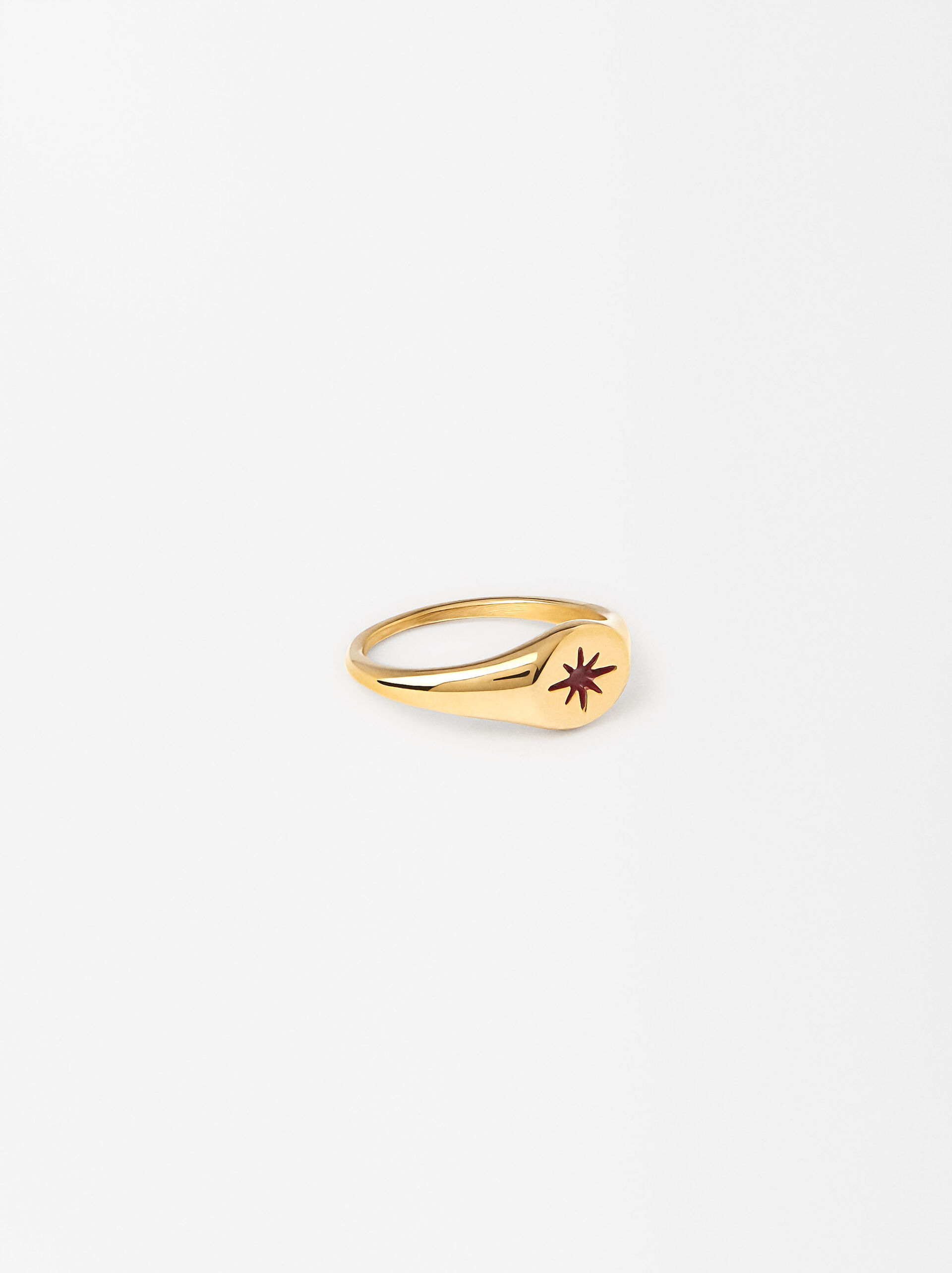 Star Signet Ring - Stainless Steel image number 2.0