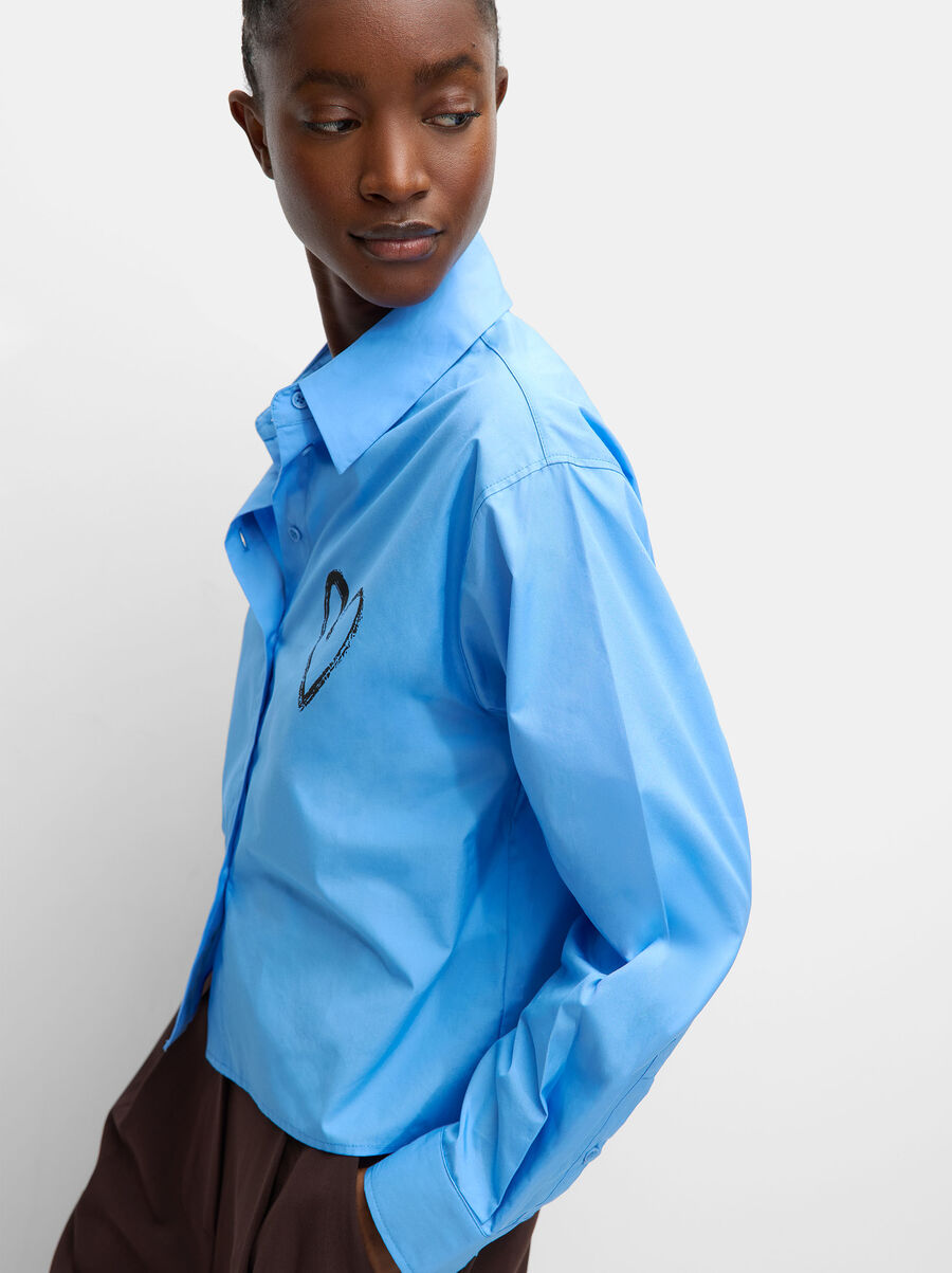 Camicia 100% cotone con dettaglio cuore