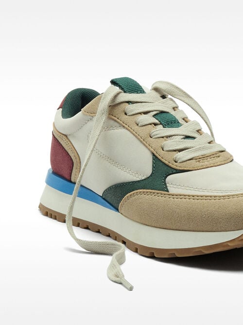 Multicolored contrast sneakers