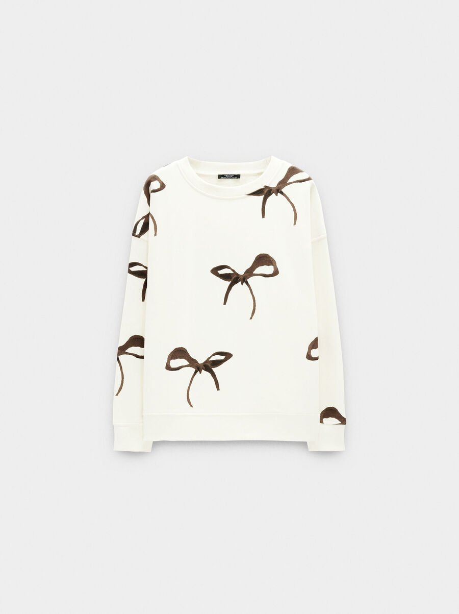 Sudadera con estampado de lazos