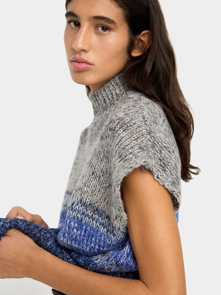 Chaleco de punto degradado