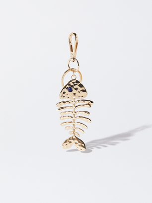 Fish Key Ring, Golden, hi-res