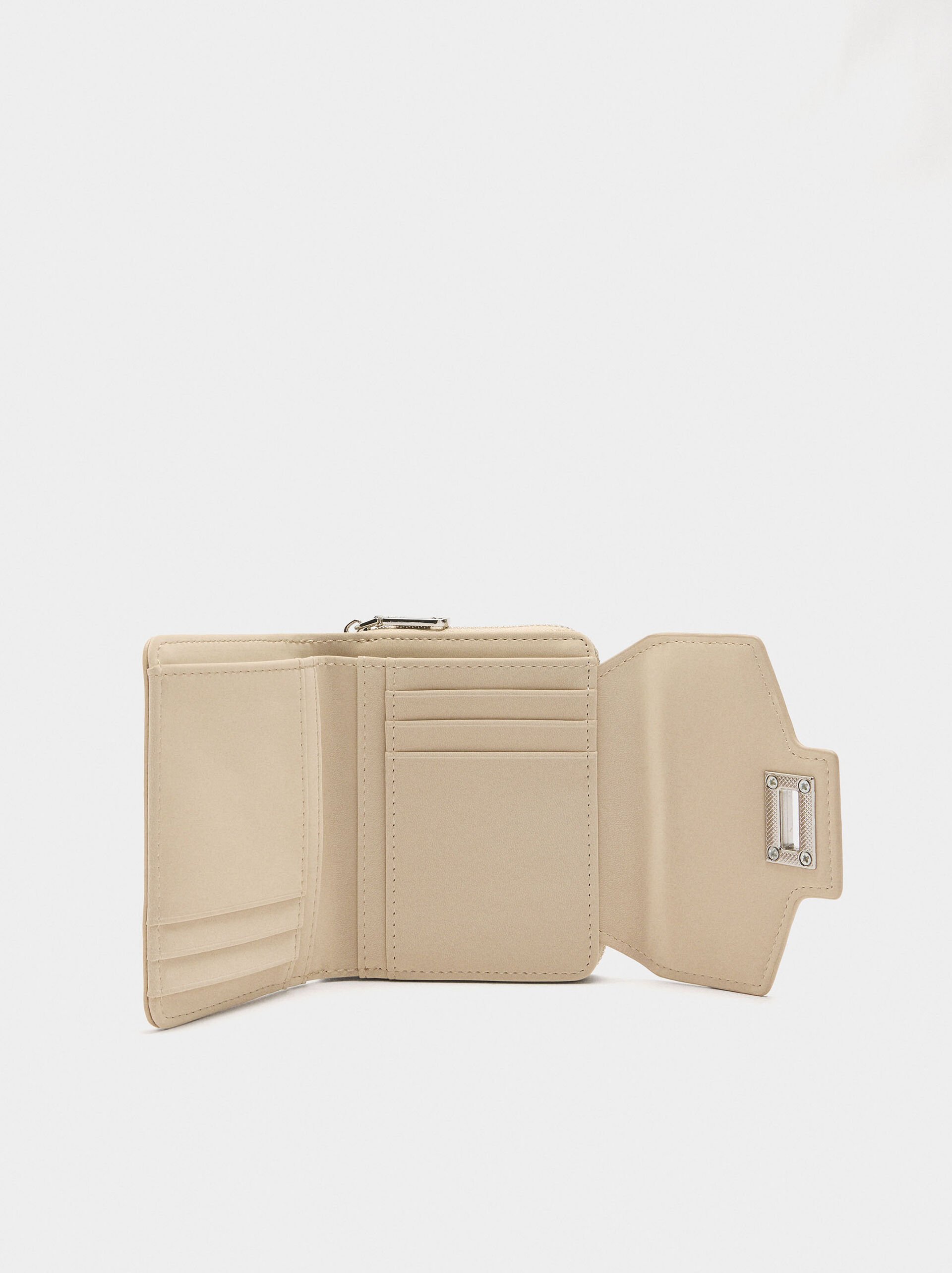 Padded wallet with soft texture image number 3.0