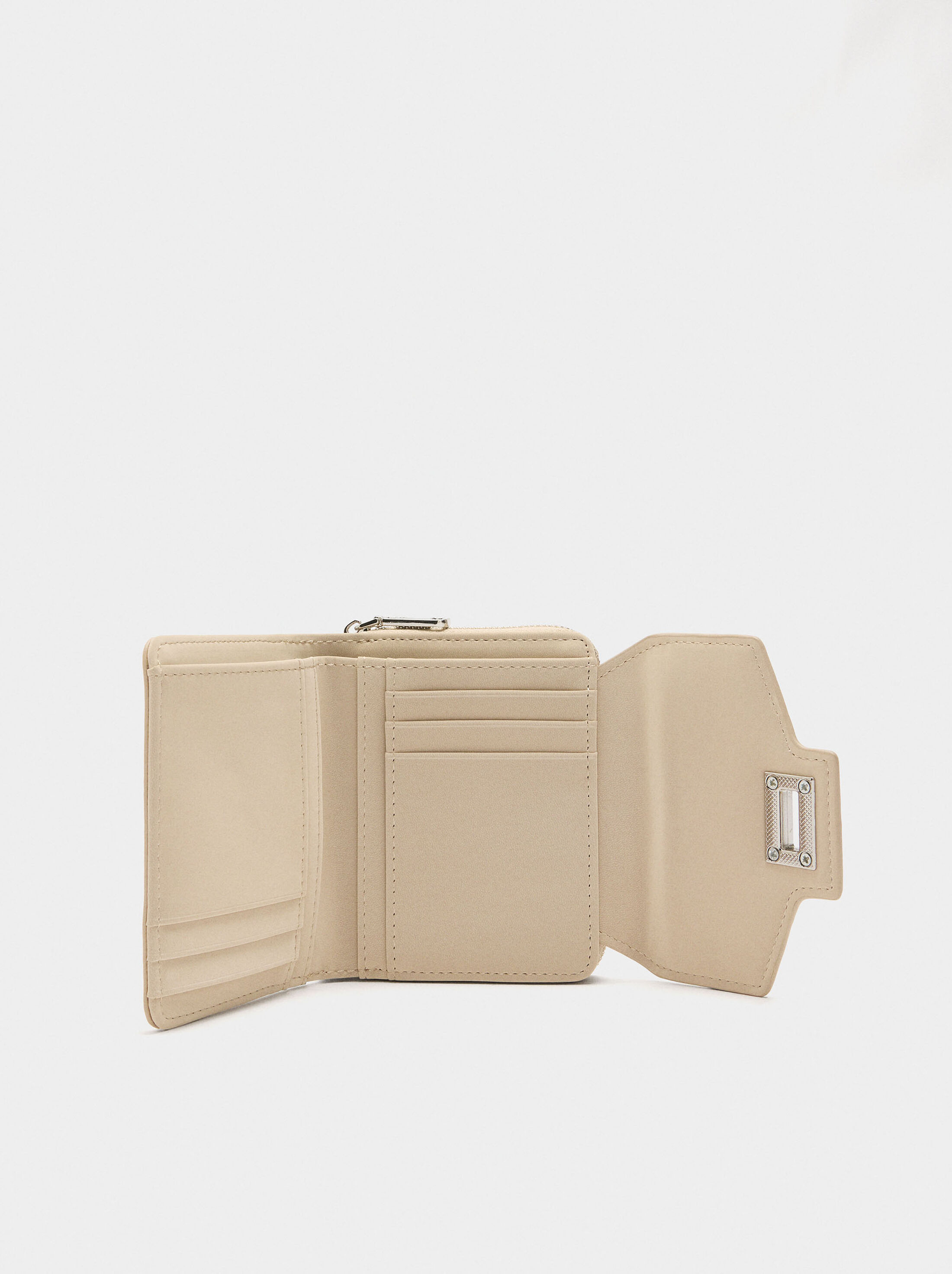 Padded wallet with soft texture image number 3.0