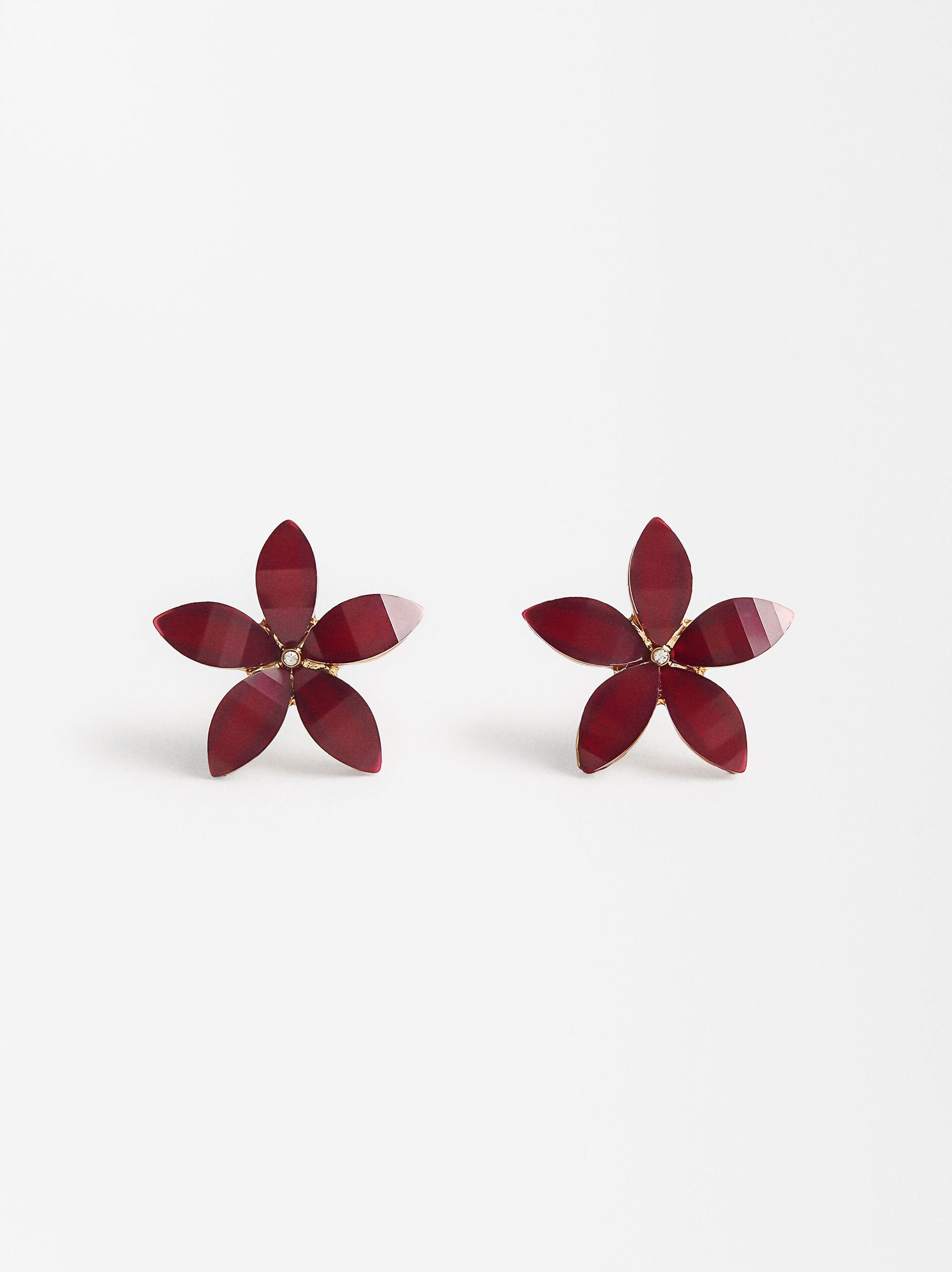 Pendientes flor con resina image number 0.0