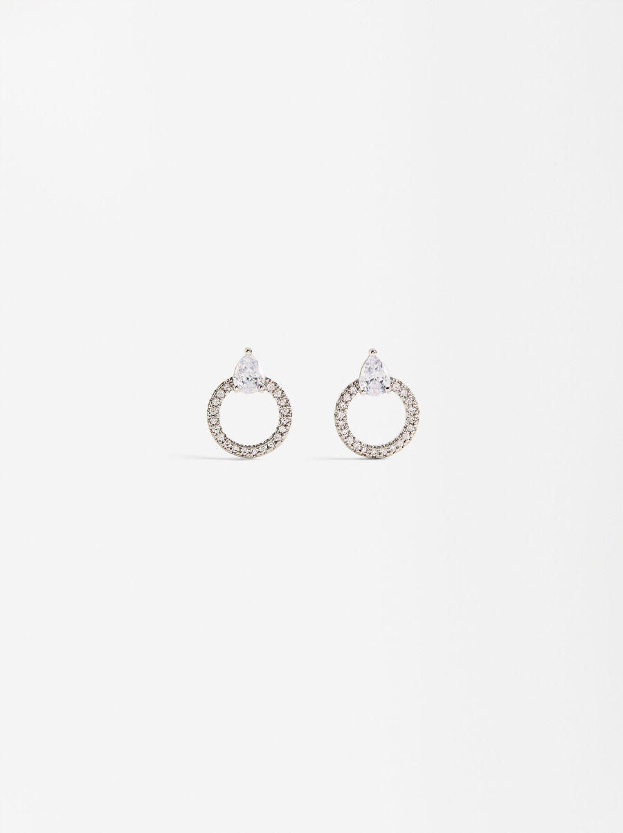 Hoop earrings with zirconias