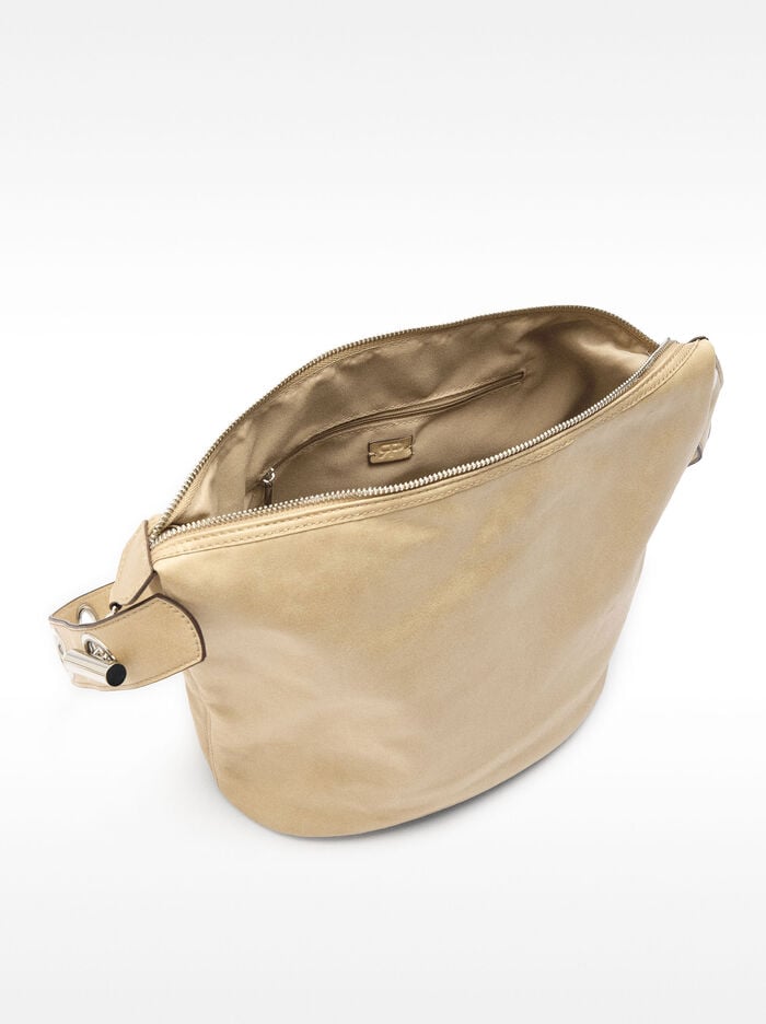 Bolso de hombro efecto craquelado