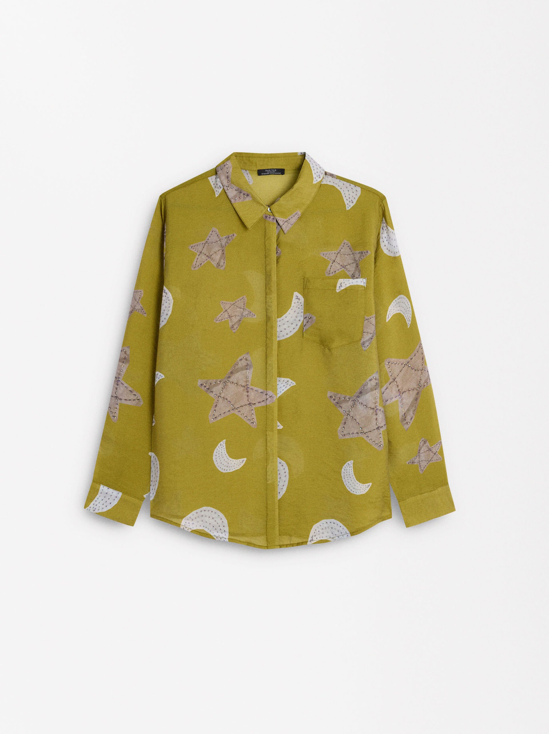 Camicia stampata con lune e stelle image number 5.0