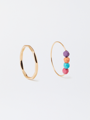 Set Of Rings With Stone, Multicolor, hi-res