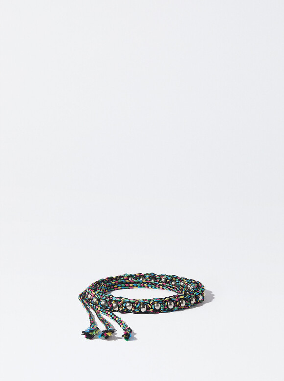 Online Exclusive - Handmade Crochet Belt, Multicolor, hi-res