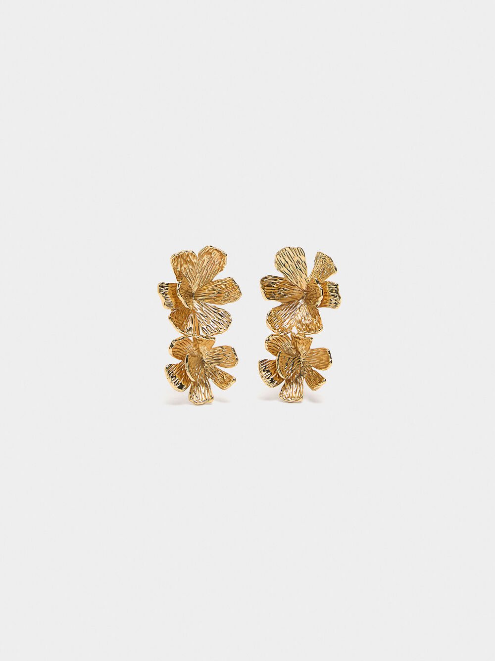 Long flower earrings