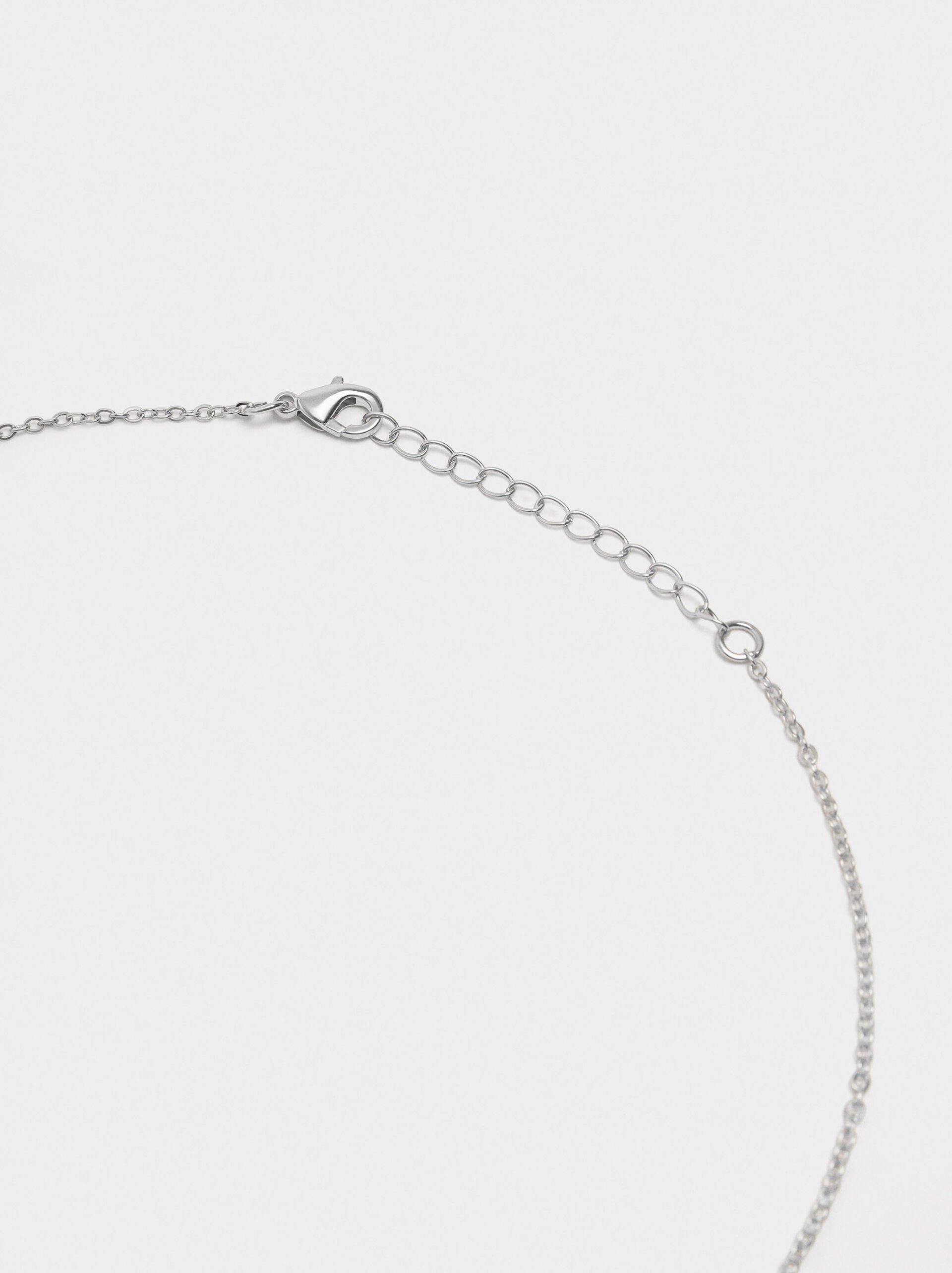 Tear necklace with zirconia image number 2.0