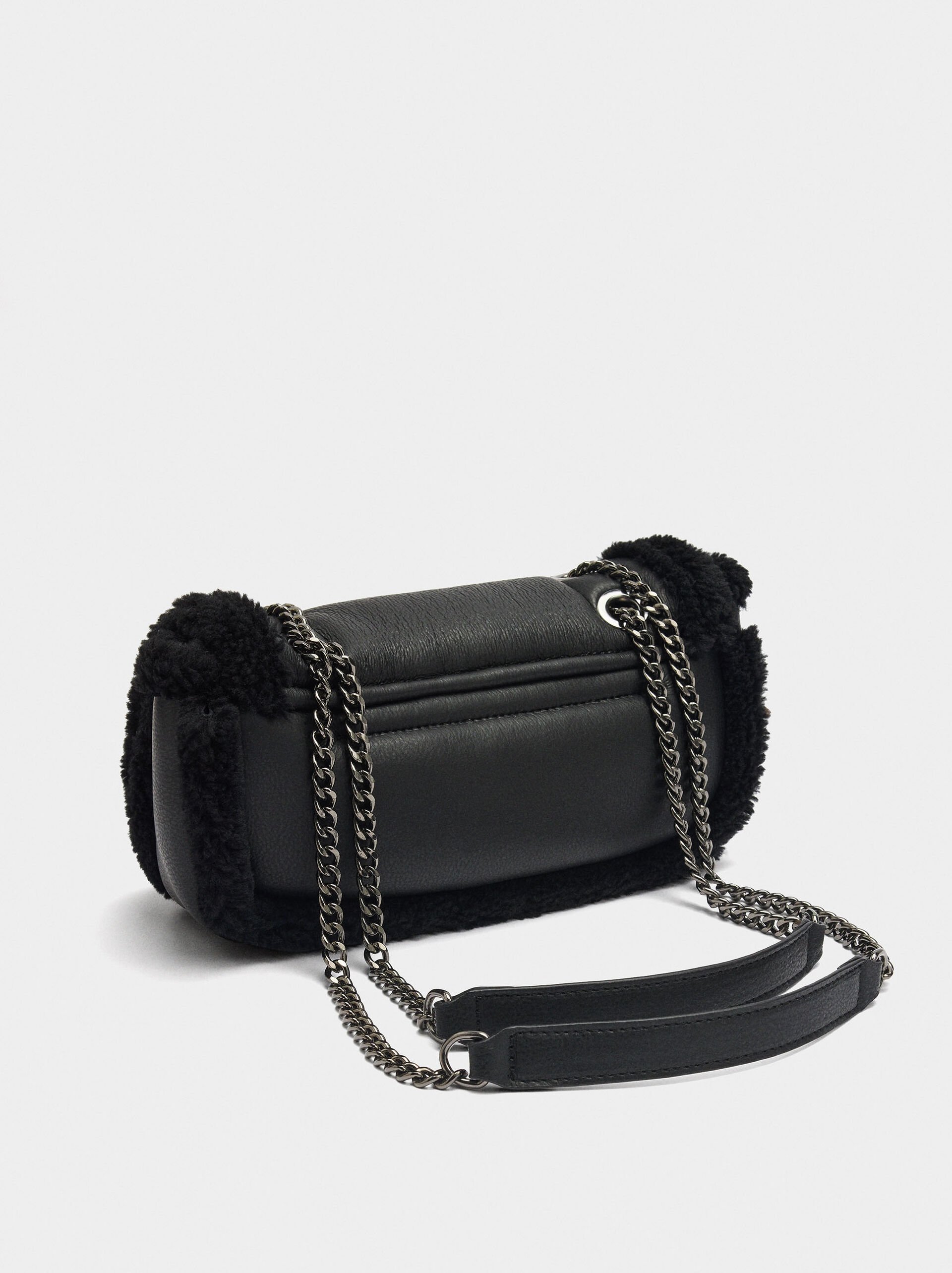 Sac de soirée avec bords effet poils image number 2.0