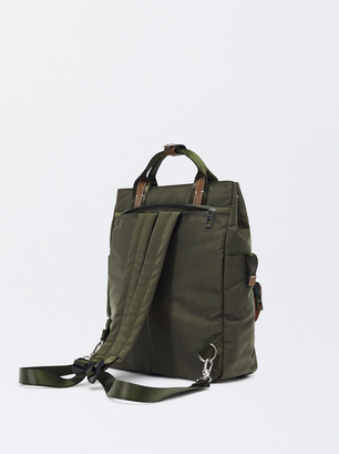 Personalized Nylon Backpack For 13” Laptop, Khaki, hi-res