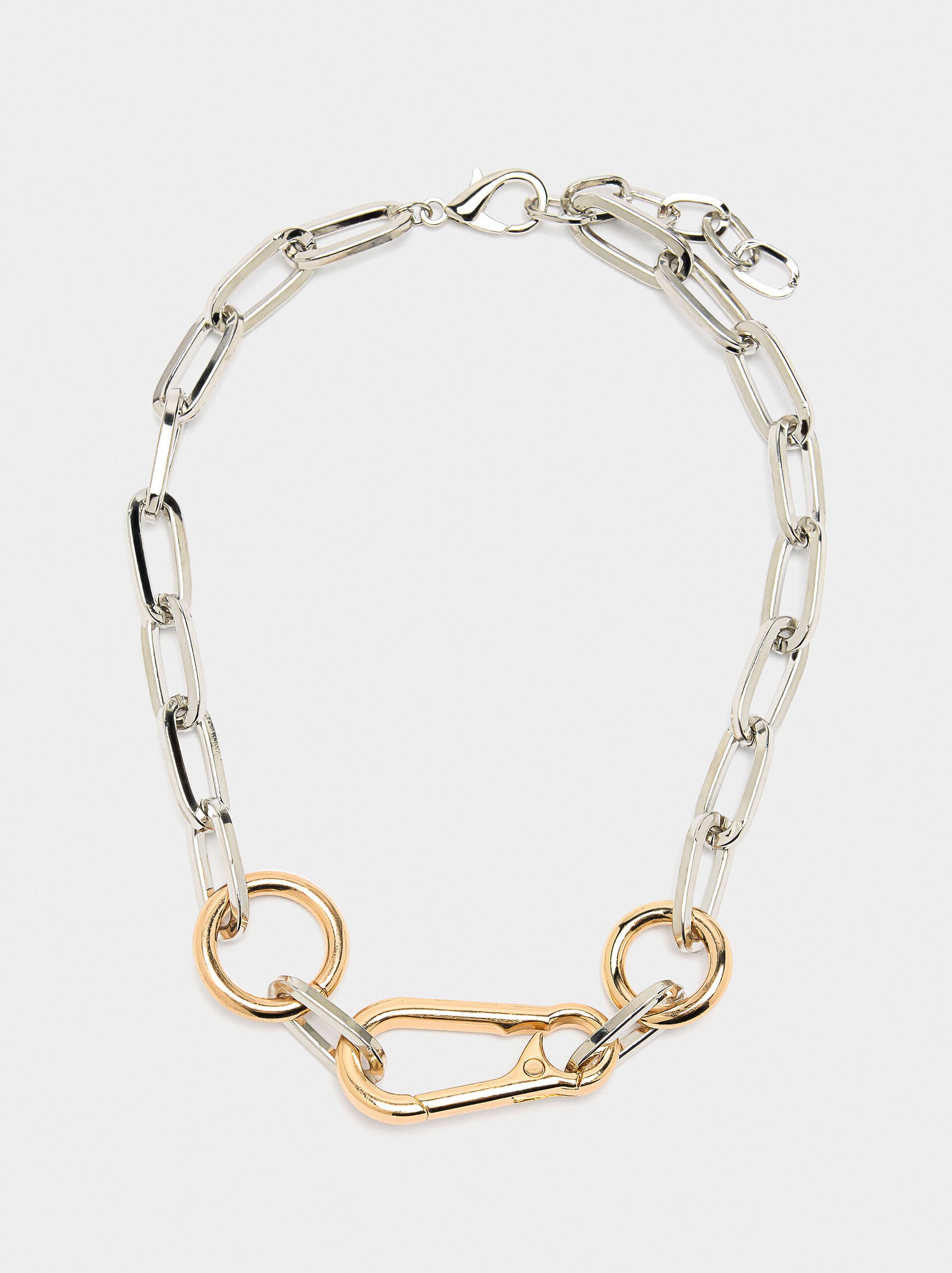 Collier court en maillons bicolore image number 0.0