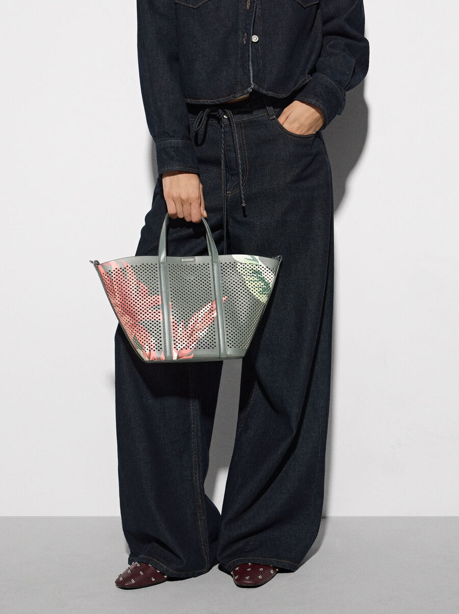 Bolso tote estampado floral