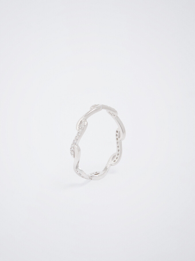 Anillo De Plata 925 Con Circonitas, Plateado, hi-res