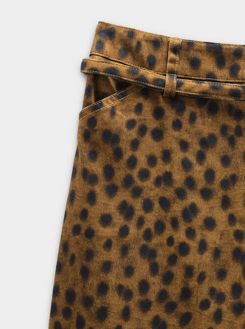 Animal print trousers 100% cotton