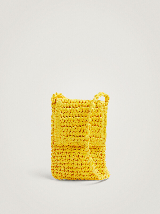 Braided Mobile Phone Case, Yellow, hi-res