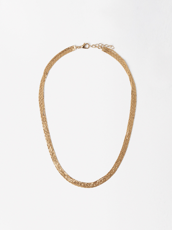 Golden Chain Necklace, Golden, hi-res