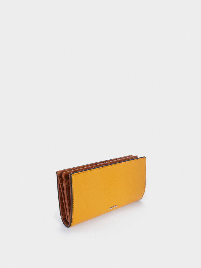Long Patchwork Wallet, Yellow, hi-res