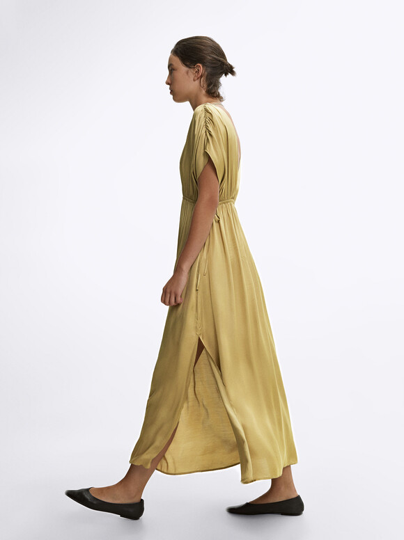 Flowy Adjustable Dress Golden