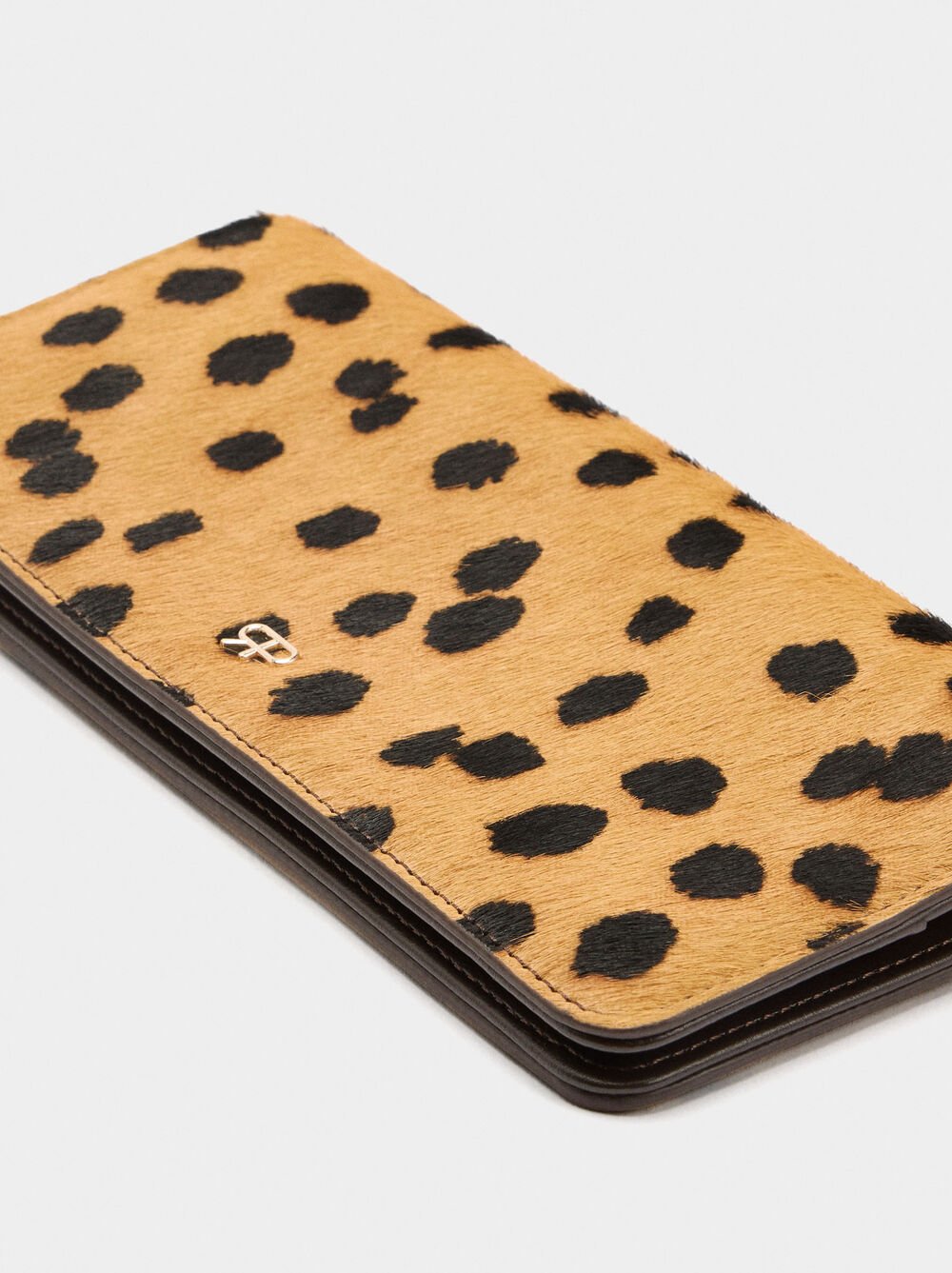 Animal printed leather wallet