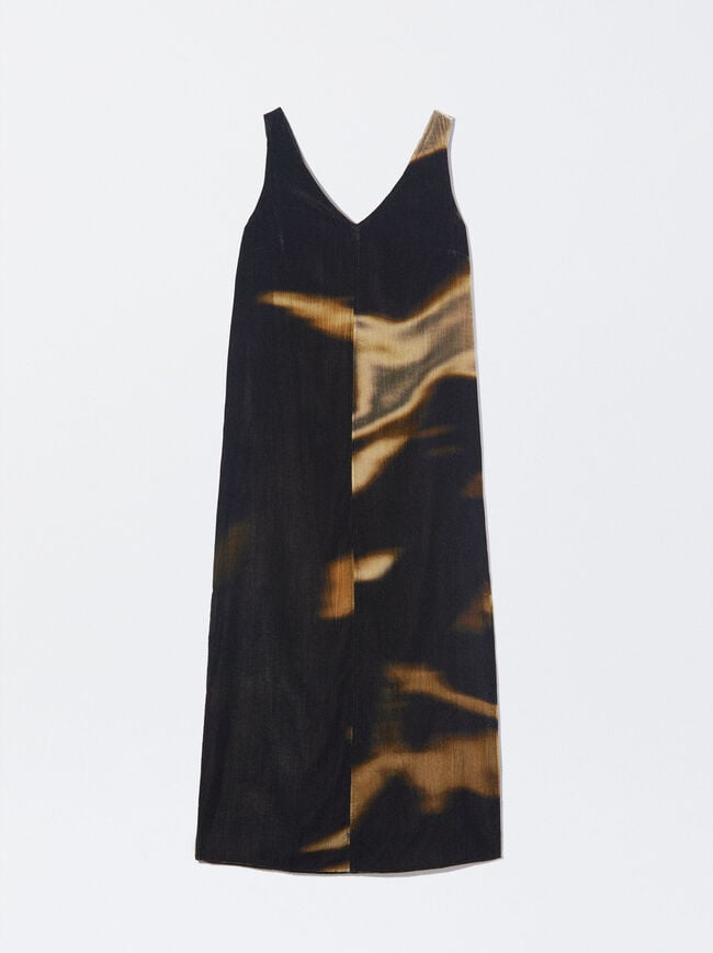Printed Velvet Dress