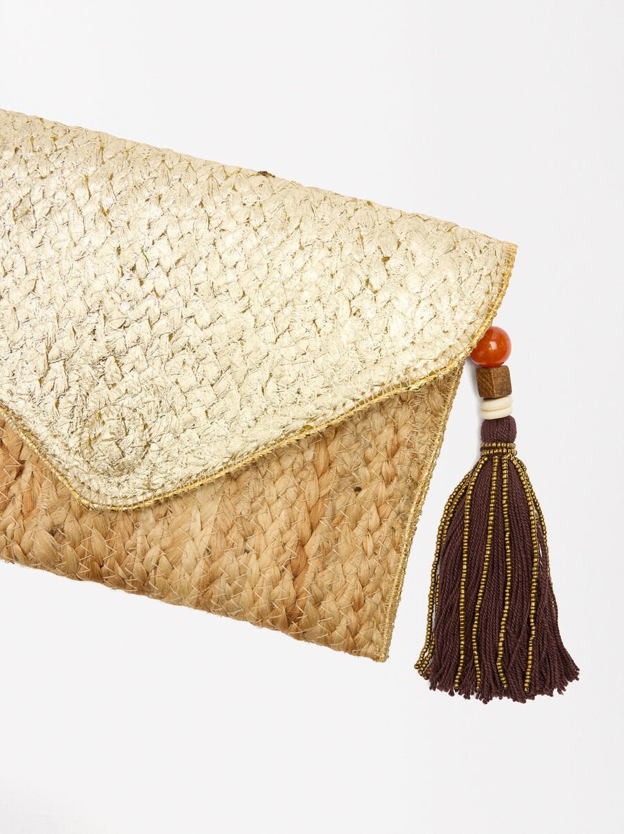 Metalized jute party bag