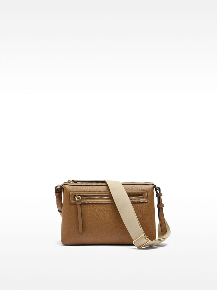 Bolso bandolera triple con textura