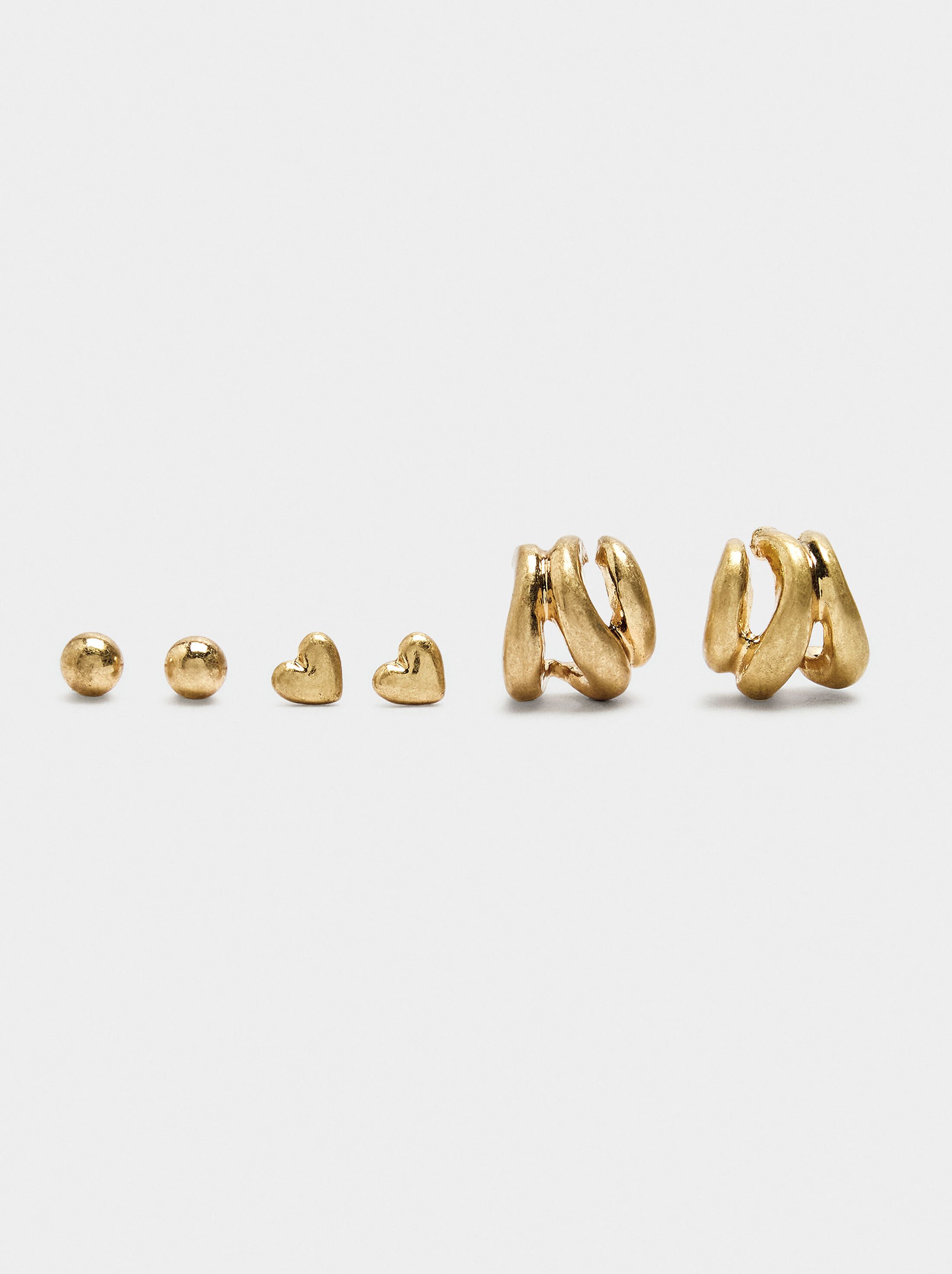 Set of golden earrings image number 0.0