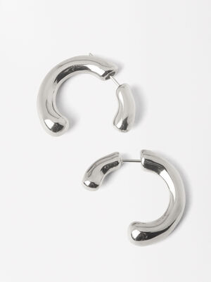Ear Jacket Earrings - Stainless Steel 