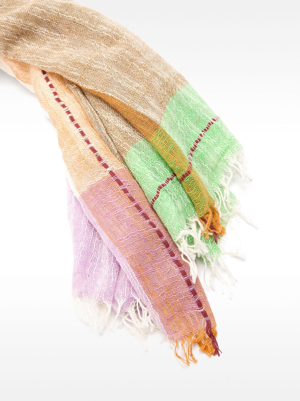 Pashmina en coton avec des franges