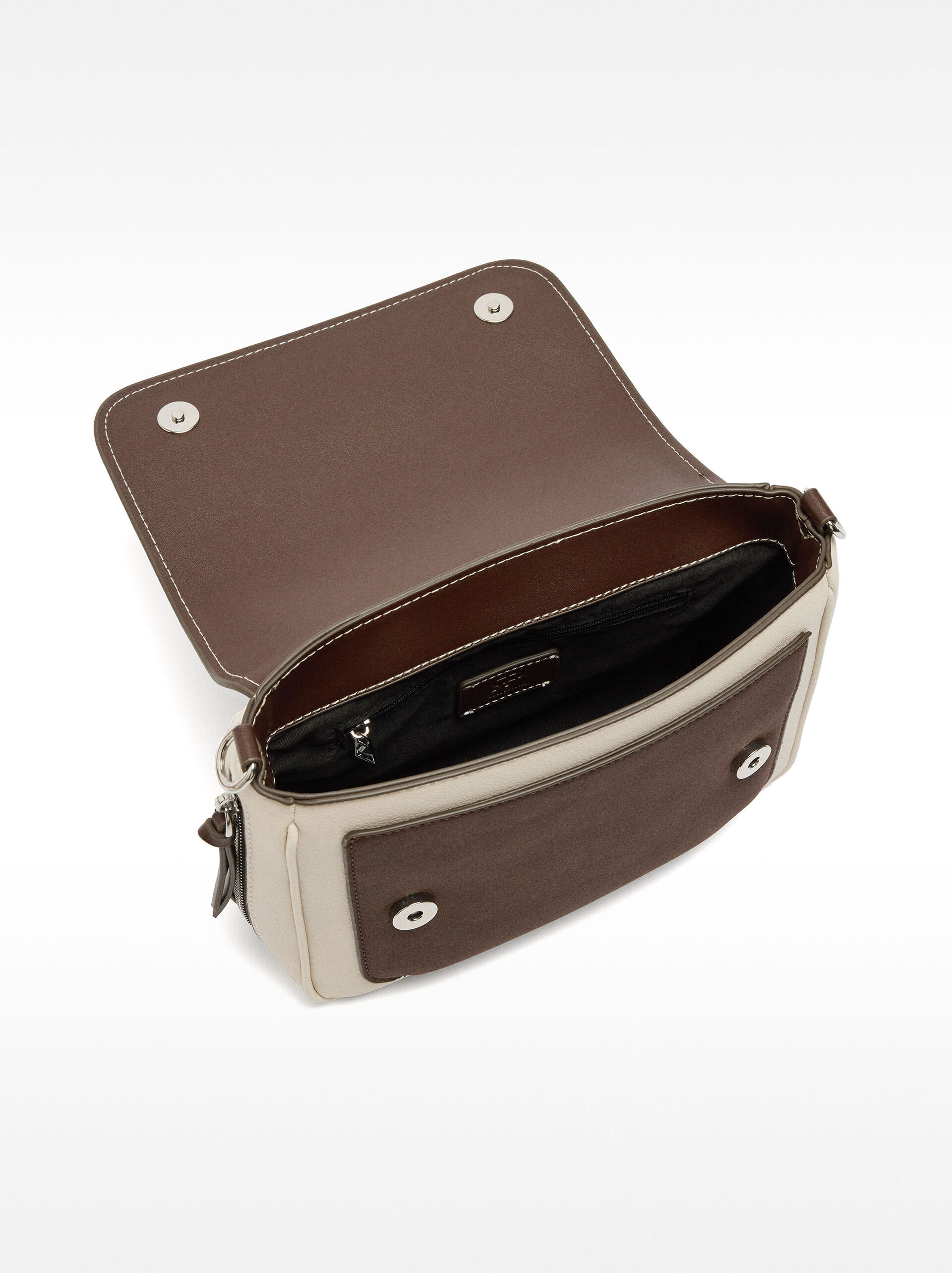 Extendable crossbody bag with flap image number 4.0