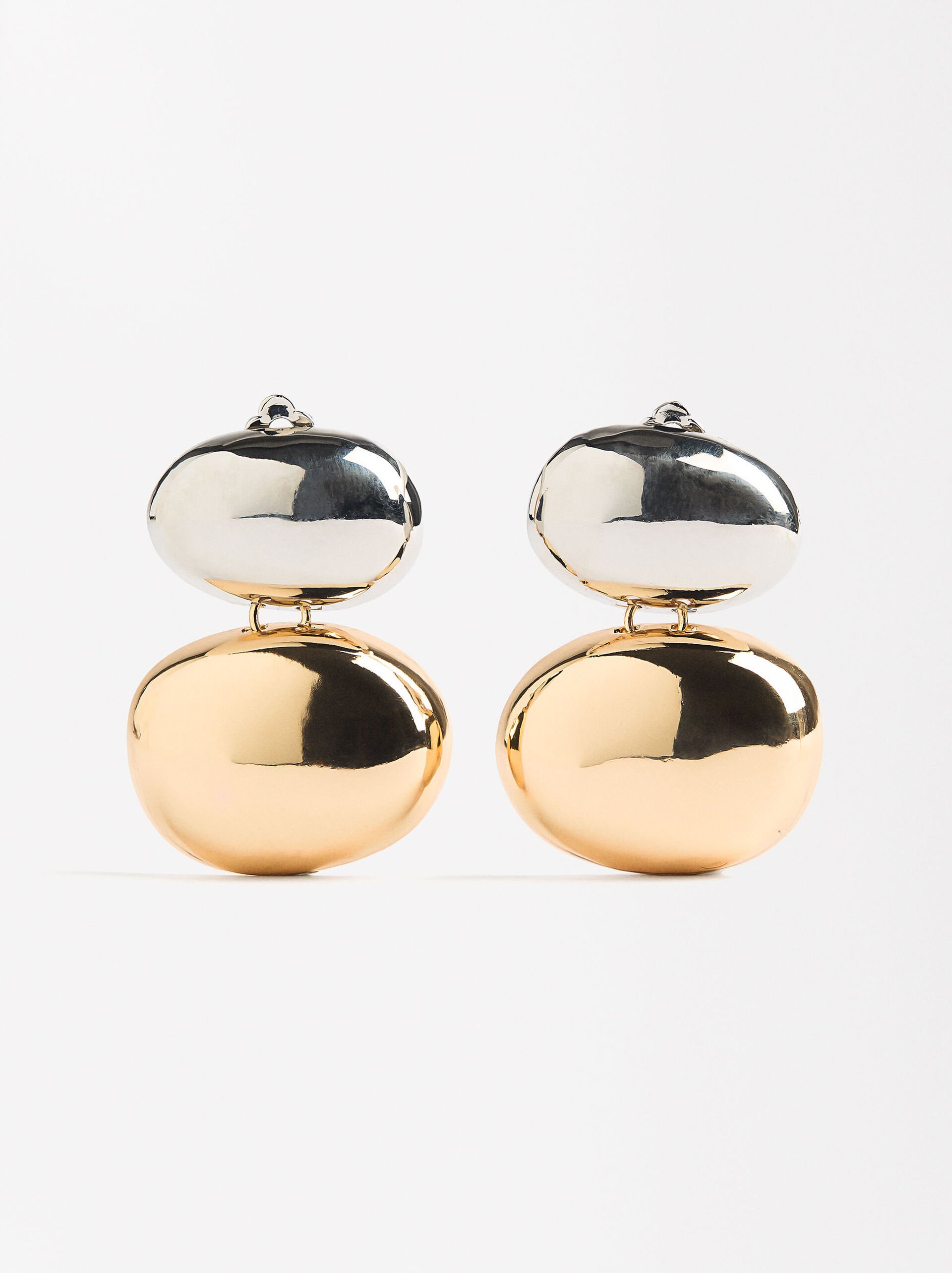 Bicolor oval earrings image number 1.0